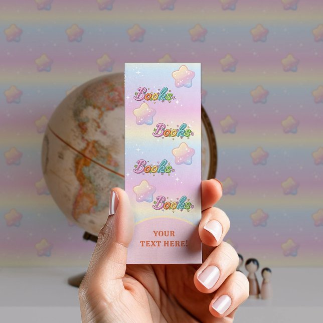 Cute Fun Rainbow Colorful Custom Text Bookmark (Creator Uploaded)