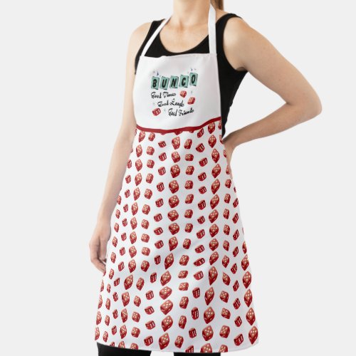 Cute Fun Red Dice Retro Bunco Apron