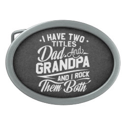 Cute Fun Retro Typography Dad Grandpa Gift Belt Buckle