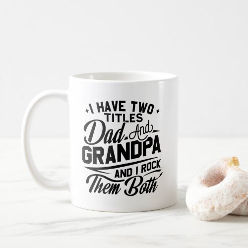 Cute Fun Retro Typography Dad Grandpa Gift Coffee Mug