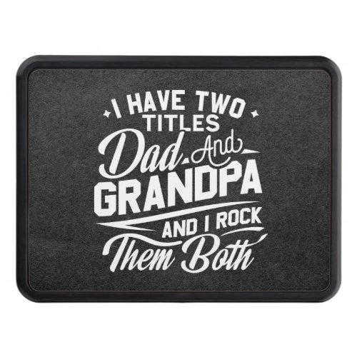 Cute Fun Retro Typography Dad Grandpa Gift Hitch Cover