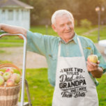 Cute Fun Retro Typography Dad Grandpa Gift Long Apron<br><div class="desc">Any man who has two titles as dad and grandpa will LOVE it!</div>