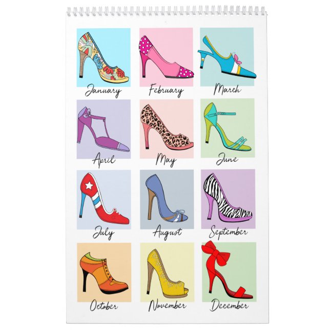 Cute Fun Shoe Calendar (Cover)