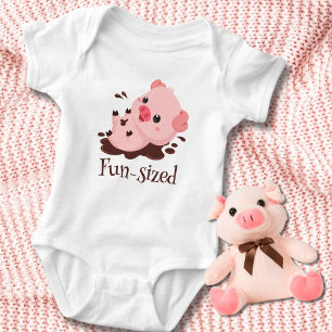 Cute Fun Sized Piglet Baby Bodysuit