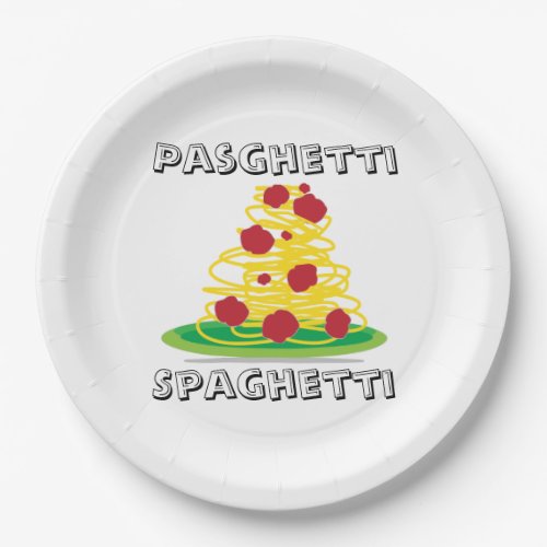 Cute Fun SPAGHETTI Food Funny Joke Paper Plates