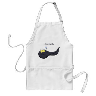 Cute fun tadpole cartoon illustration adult apron