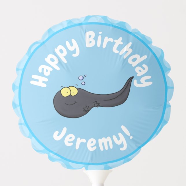 Cute fun tadpole cartoon illustration balloon (Front)