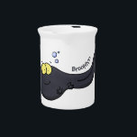 Cute fun tadpole cartoon illustration beverage pitcher<br><div class="desc">Cute cartoon illustration tadpole. Inspired by childhood memories growing up catching tadpoles. Share the memory with your kids with this cute,  funny design.</div>