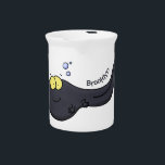 Cute fun tadpole cartoon illustration beverage pitcher<br><div class="desc">Cute cartoon illustration tadpole. Inspired by childhood memories growing up catching tadpoles. Share the memory with your kids with this cute,  funny design.</div>