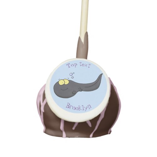 Cute fun tadpole cartoon illustration cake pops