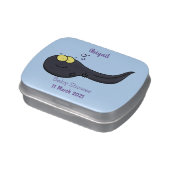 Cute fun tadpole cartoon illustration candy tin (Side)