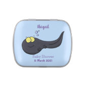 Cute fun tadpole cartoon illustration candy tin (Top)