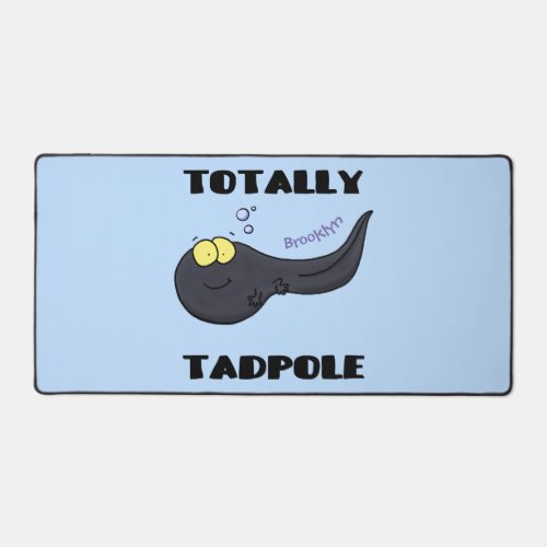 Cute fun tadpole cartoon illustration desk mat