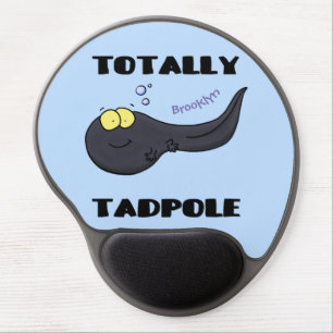 Cute fun tadpole cartoon illustration gel mouse pad