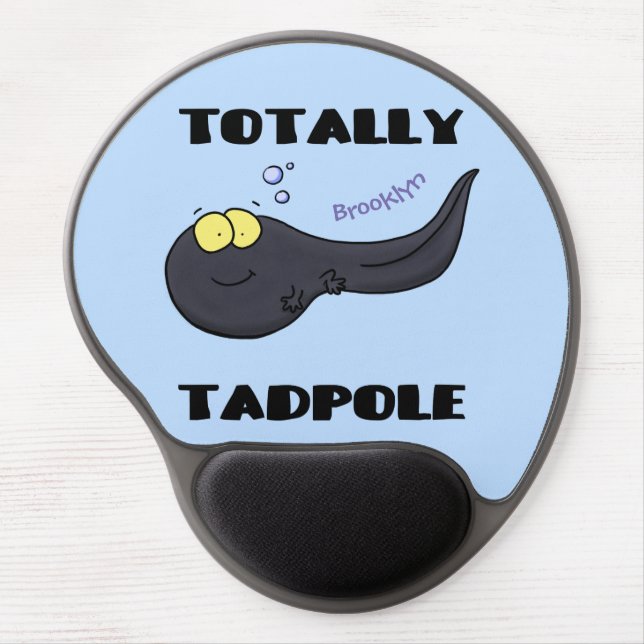 Cute fun tadpole cartoon illustration gel mouse pad (Front)