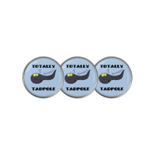 Cute fun tadpole cartoon illustration golf ball marker