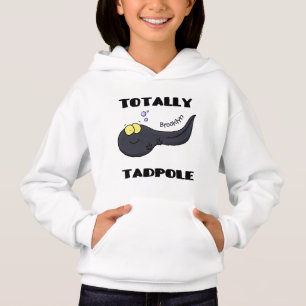 Cute fun tadpole cartoon illustration hoodie