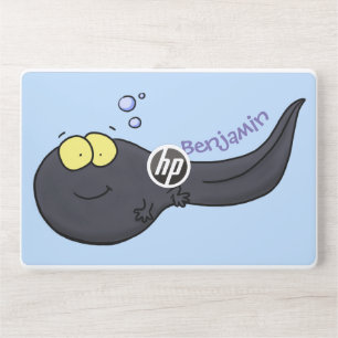 Cute fun tadpole cartoon illustration HP laptop skin