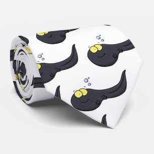 Cute fun tadpole cartoon illustration neck tie