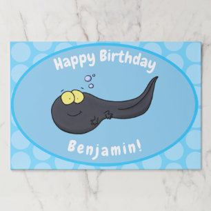 Cute fun tadpole cartoon illustration paper pad