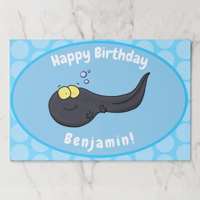 Cute fun tadpole cartoon illustration paper pad (Front)