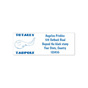 Cute fun tadpole cartoon illustration self-inking stamp