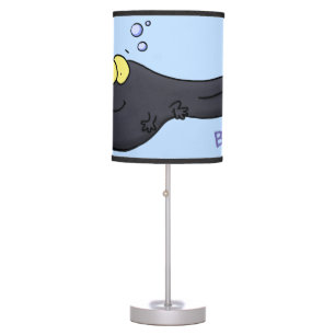Cute fun tadpole cartoon illustration table lamp