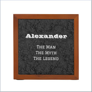 Cute Fun The Man The Myth The Legend Personalized Desk Organizer