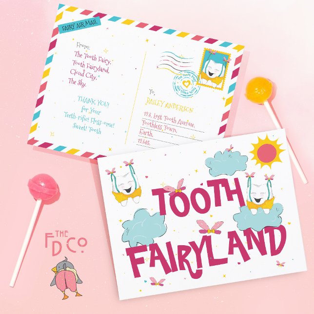 Cute Fun Tooth Fairyland, From The Tooth Fairy   Postcard (Creator Uploaded)