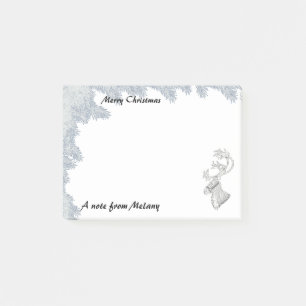 Cute fun trendy Holiday reindeer monogram Post-it Notes
