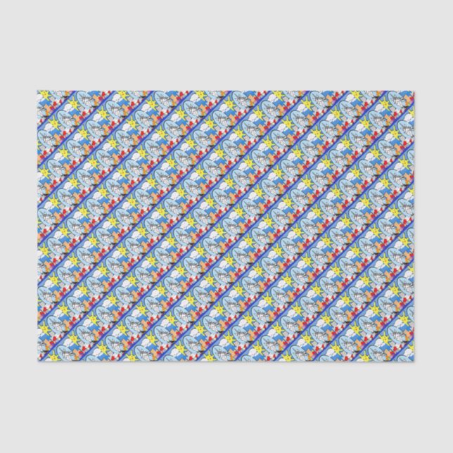 Cute Fun Unicorn  Tissue Paper (Front)