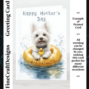 Cute Fun Westie Dog Rubber Ring CV5 Custom Mother Card