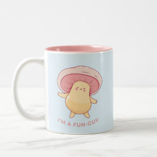 Cute fungi I'm a Fun-Guy Two-Tone Coffee Mug