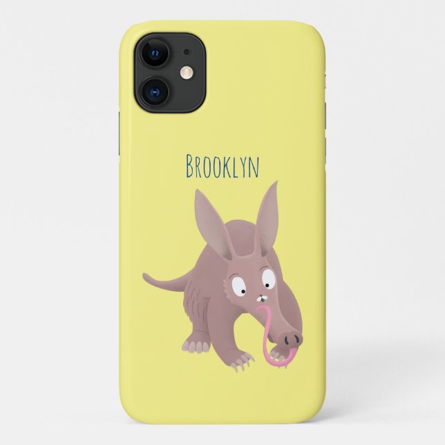 Cute funny aardvark cartoon Case-Mate iPhone case (Back)