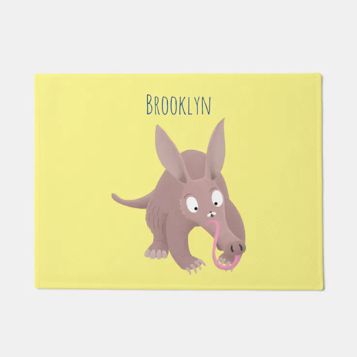 Cute funny aardvark cartoon doormat | Zazzle Cute funny aardvark cartoon doormat | Zazzle