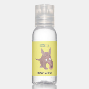 Cute funny aardvark cartoon hand sanitizer