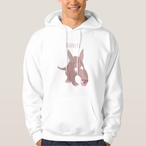 Cute funny aardvark cartoon  hoodie