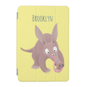 Cute funny aardvark cartoon iPad mini cover