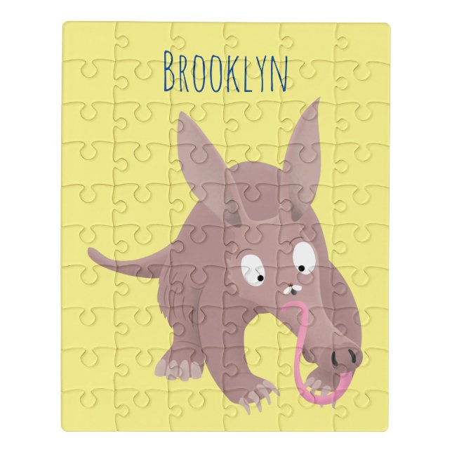 Cute funny aardvark cartoon jigsaw puzzle (Puzzle Vertical)