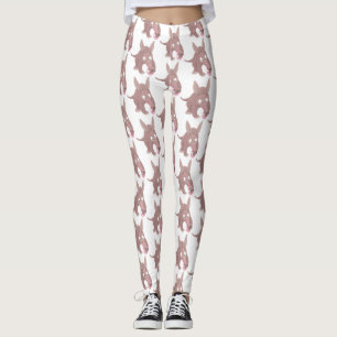 Cute funny aardvark cartoon leggings