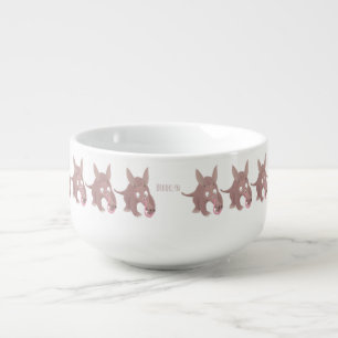Cute funny aardvark cartoon soup mug