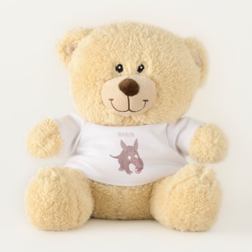 Cute funny aardvark cartoon teddy bear