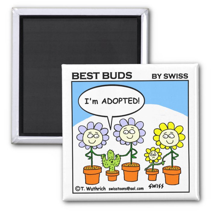 Cute Funny Adoption Cartoon Fridge Magnet