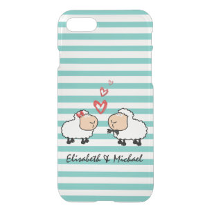 Cute funny adorable sheep in love iPhone SE/8/7 case