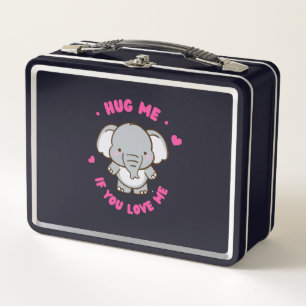 Cute Funny And Lovely Elephant Metal Lunch Box