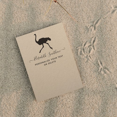 Cute Funny Animal Ostrich Bird Personal Stationery Note Card
