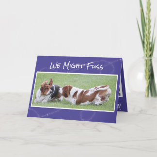 Cute & Funny Anniversary Card w/Basset Hounds