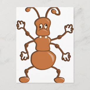 Cute funny Ant cartoon Postcard