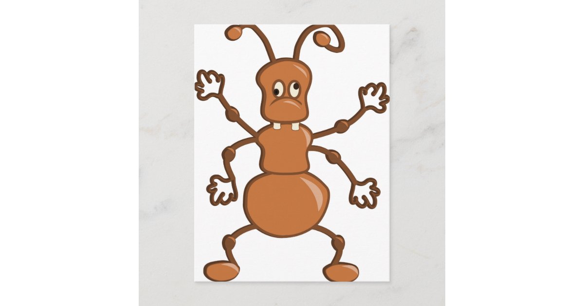 Cute funny Ant cartoon Postcard | Zazzle Cute funny Ant cartoon Postcard | Zazzle