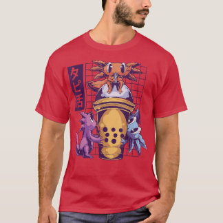 Cute Funny Aolotl Ice Cream Cone Japanese Anime T-Shirt